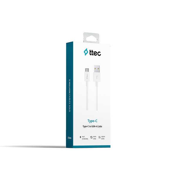 Ttec 2DK12B USB-A - USB-C Şarj Kablosu  Beyaz