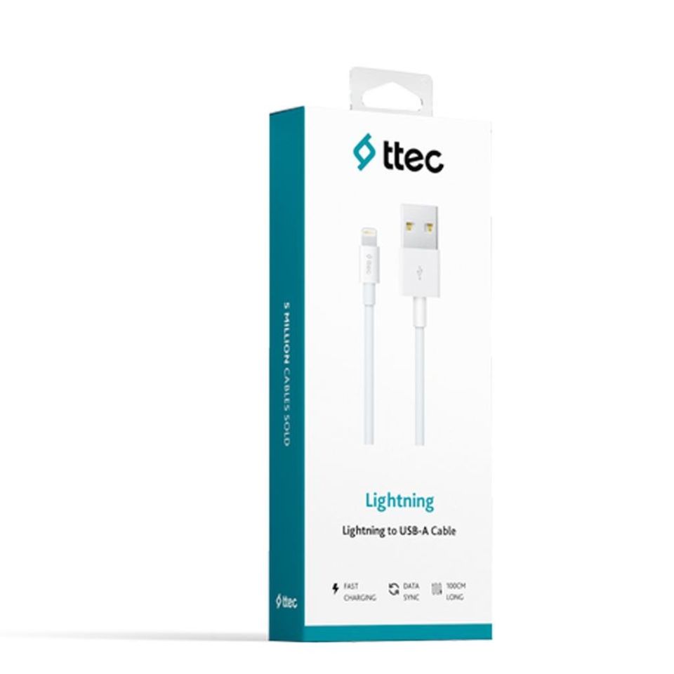 2DK7508B ttec USB-A - Lightning Şarj Kablosu-  Beyaz
