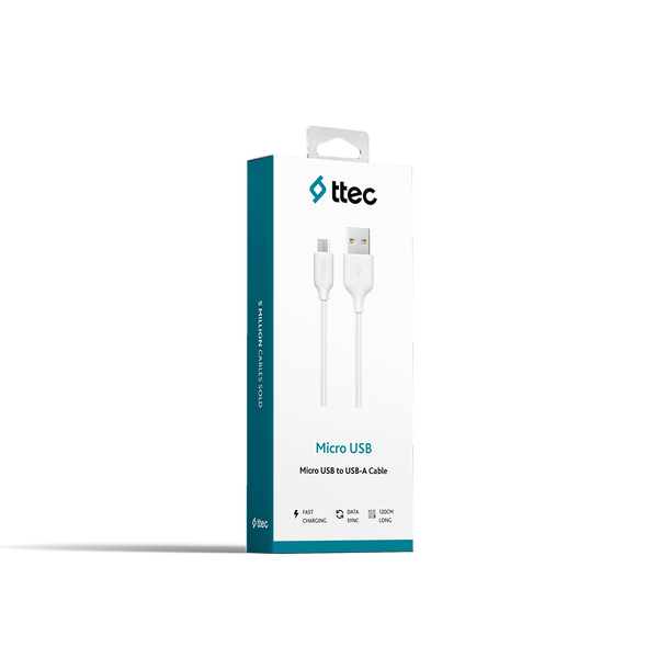 Ttec 2DK7530B USB-A - Micro USB Şarj Kablosu--  Beyaz