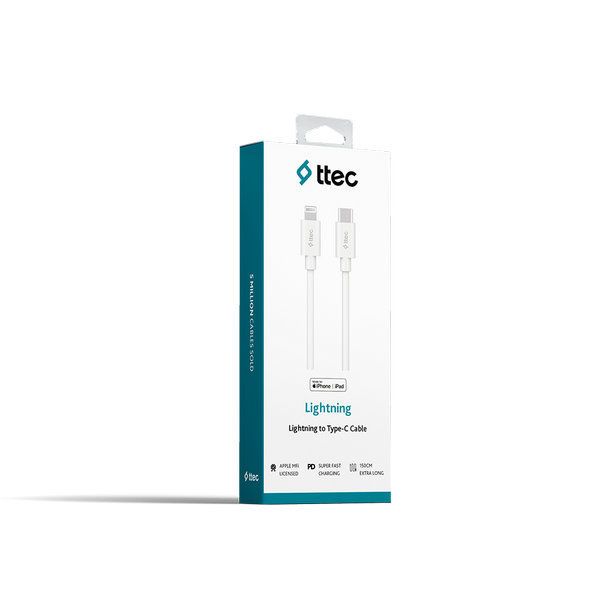 Ttec 2DKM04B USB-C - Lightning MFi Şarj Kablosu 150cm  Beyaz
