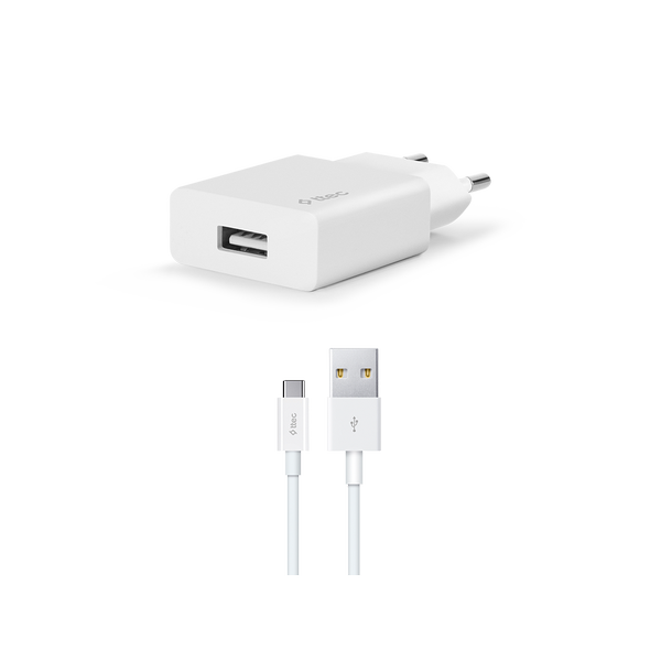 Ttec 2SCS20CB SmartCharger 2.1A Seyahat Şarj Aleti + USB-A - USB-C Kablo  Beyaz