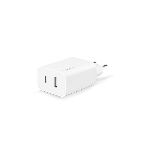 Ttec 2SCS24B SmartCharger Duo PD 32W Seyahat Hızlı Şarj Aleti USB-C + USB-A  Beyaz