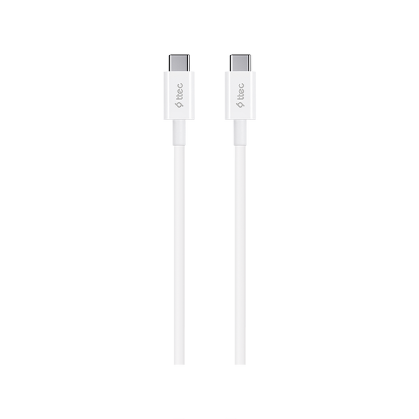 Ttec 2DK36B USB-C - USB-C 120cm 60W PD/QC Hızlı Şarj/Data Kablosu Beyaz
